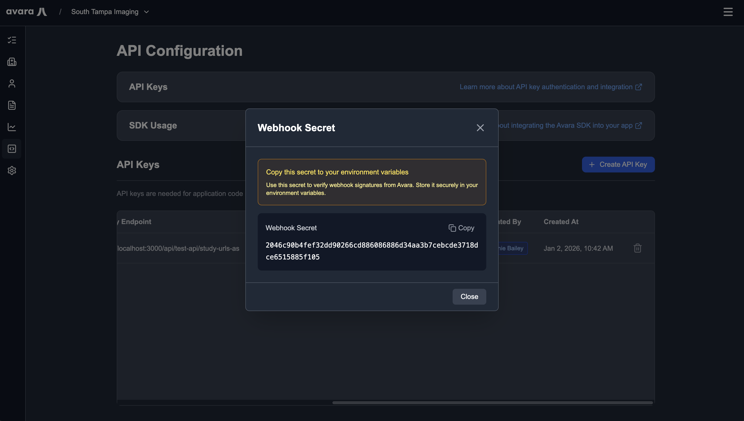 View JWT Webhook Secret