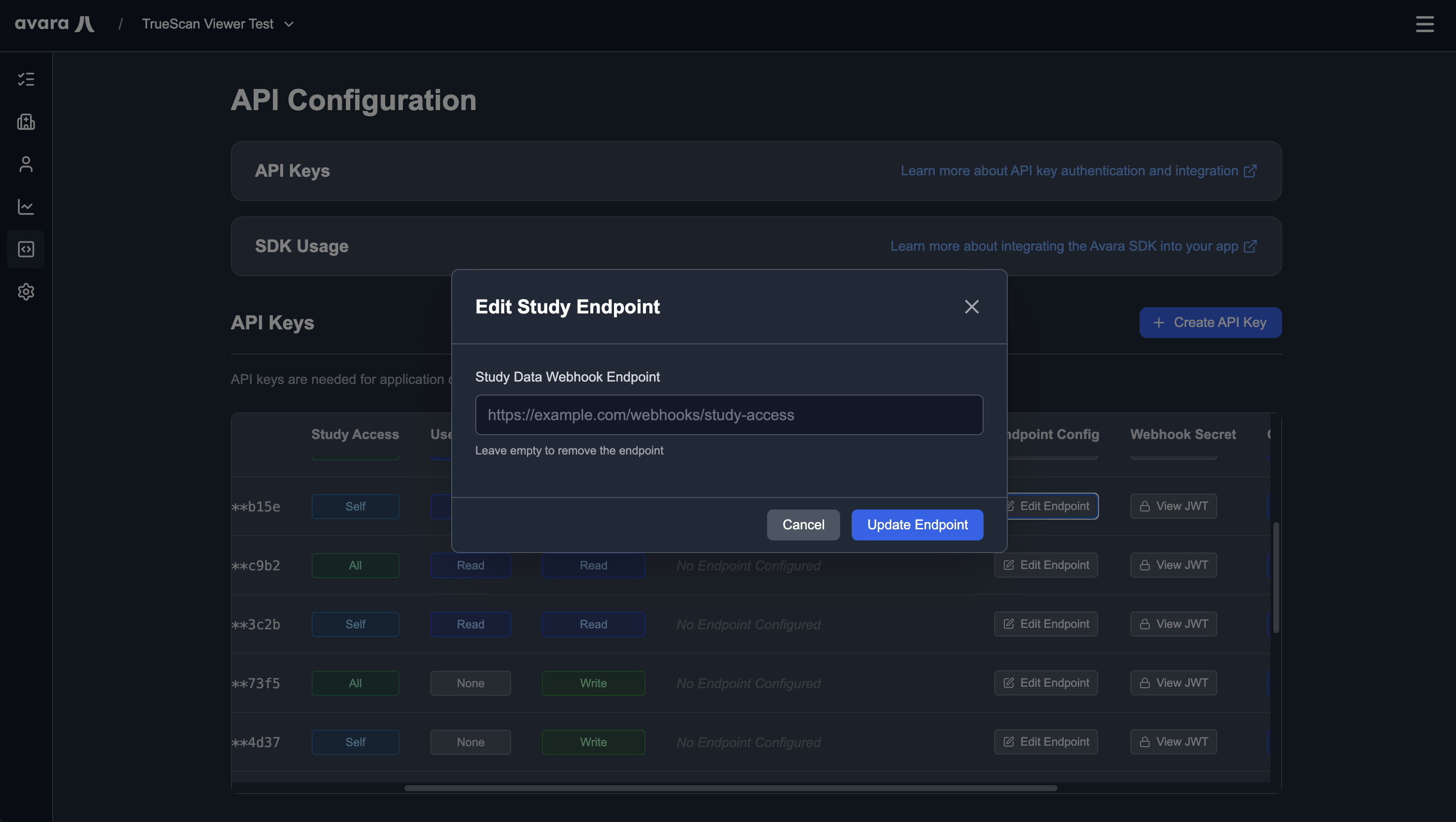 Edit Webhook Endpoints